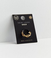 New Look Real Gold Plated Rectangle Chain Ring